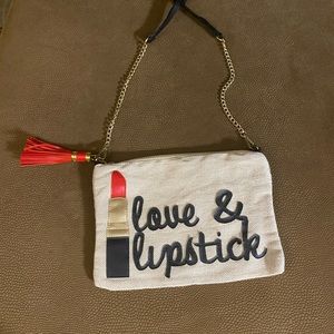 NWOT Love and Lipstick crossbody purse